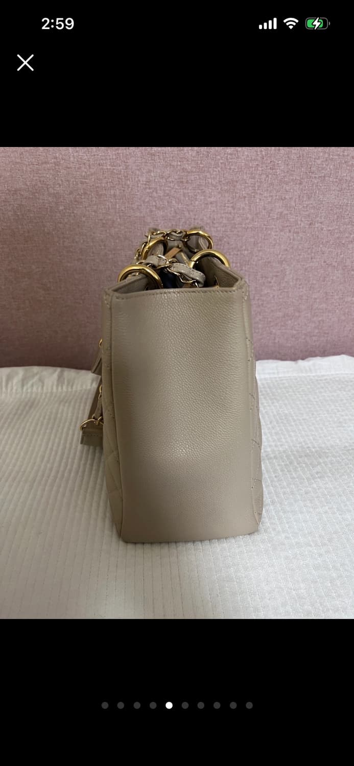 정품 샤넬 캐비어 그랜드샤핑 금장 상품이미지5