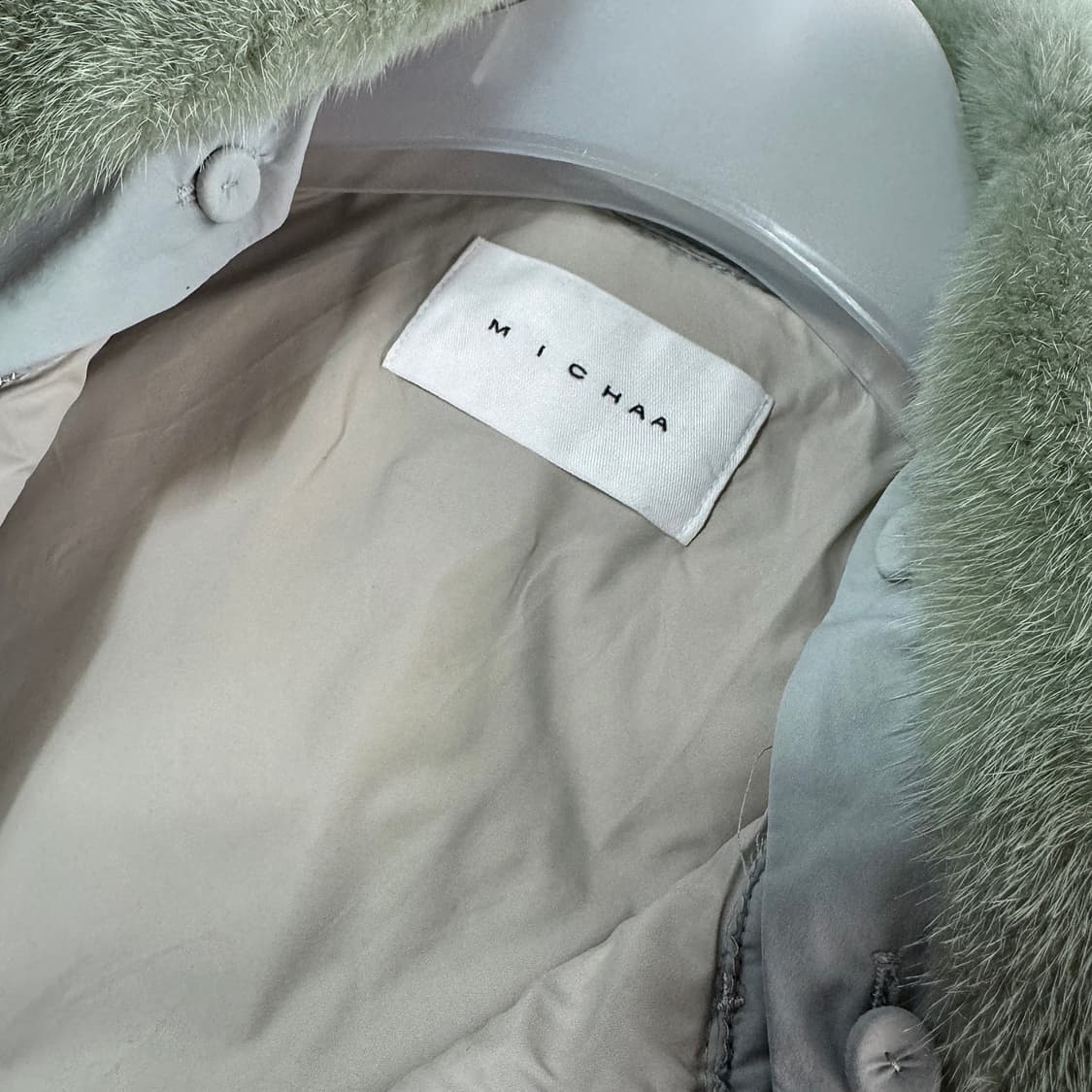 미샤 2023 밍크 퍼 카라 퀼팅 다운 패딩 상품이미지2