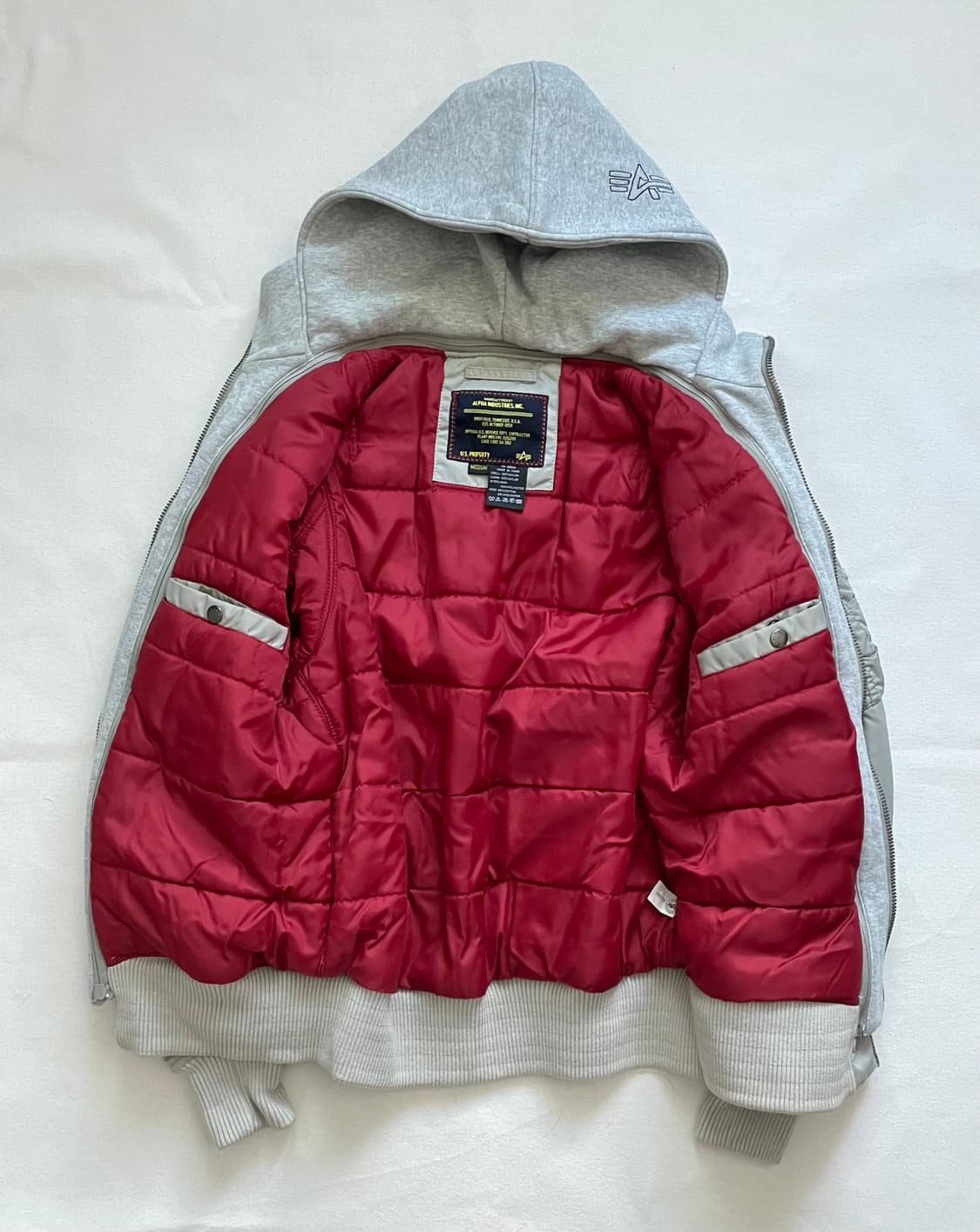 알파인더스트리 MA-1 항공 점퍼 자켓 건메탈 실버 상품이미지10