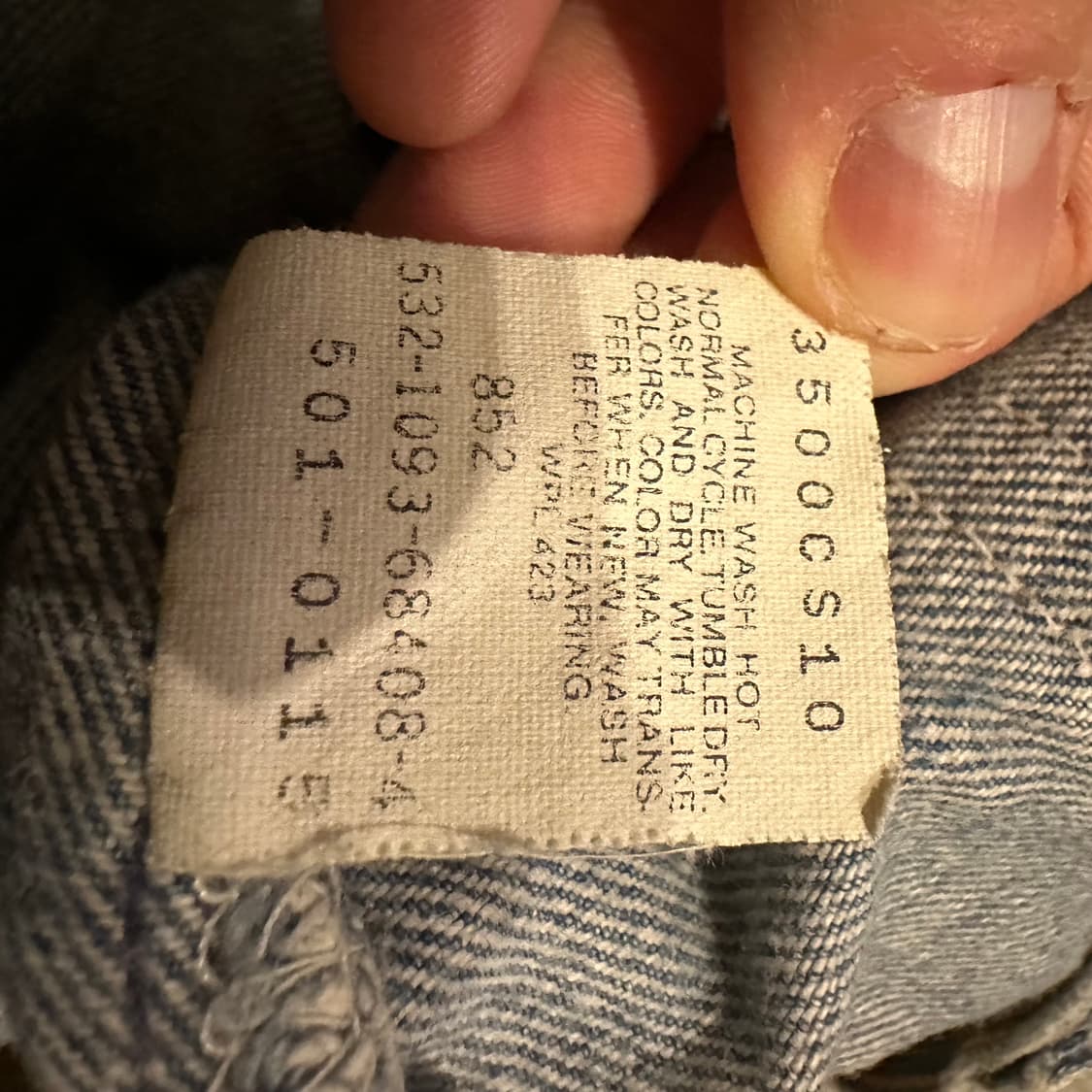 90s USA 리바이스 (Levis) 501 데님 W34 L32 상품이미지7