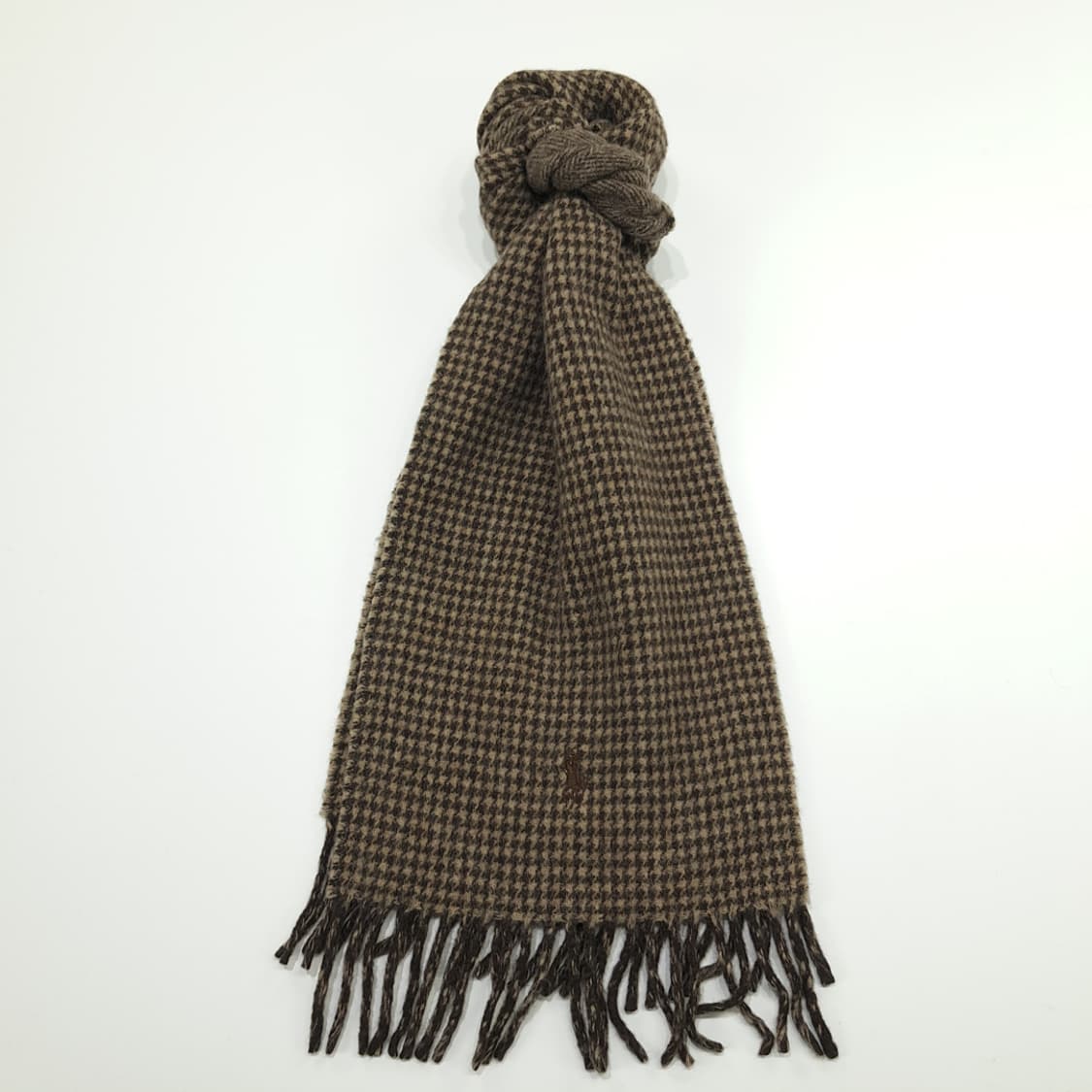 MX224 폴로 랄프로렌 하운드투스 헤링본 램스울 양면 목도리 머플러 상품이미지1
