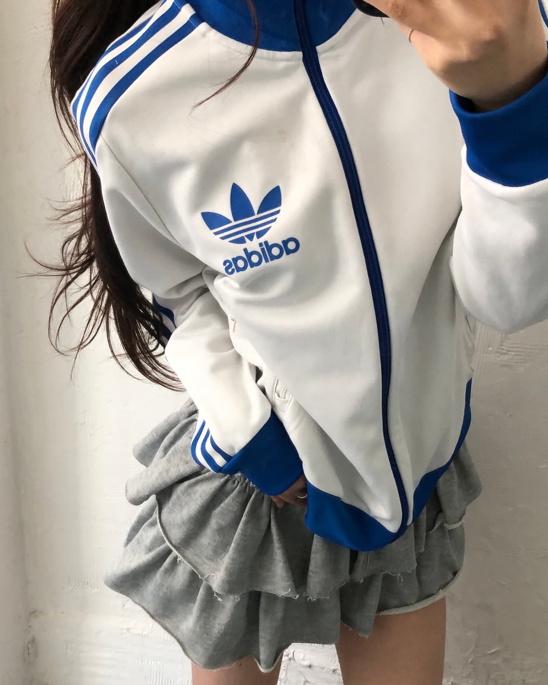 Adidas 아디다스 화이트/블루 컬러 트랙탑  상품이미지7