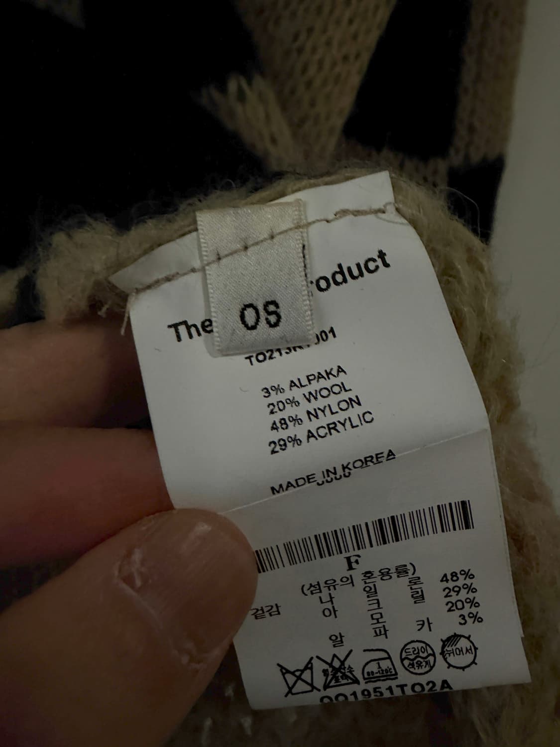 더오픈 프로덕트 체크 니트 상품이미지5