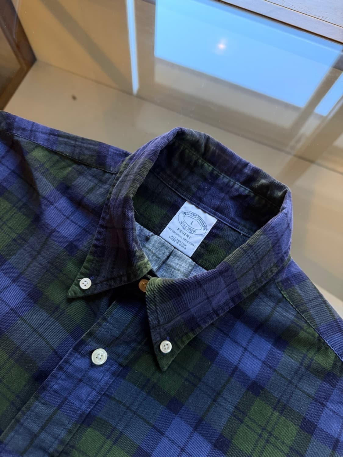 브룩스 브라더스 블랙와치 코듀로이 셔츠 100 상품이미지7