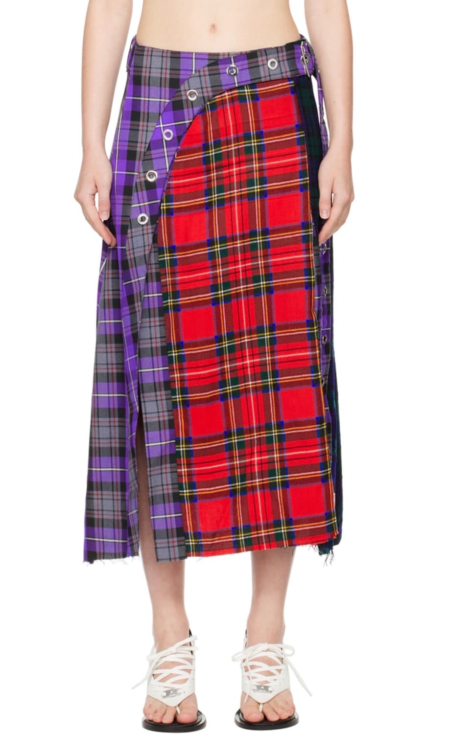 레이브리뷰 타탄 체크 롱스커트  상품이미지2