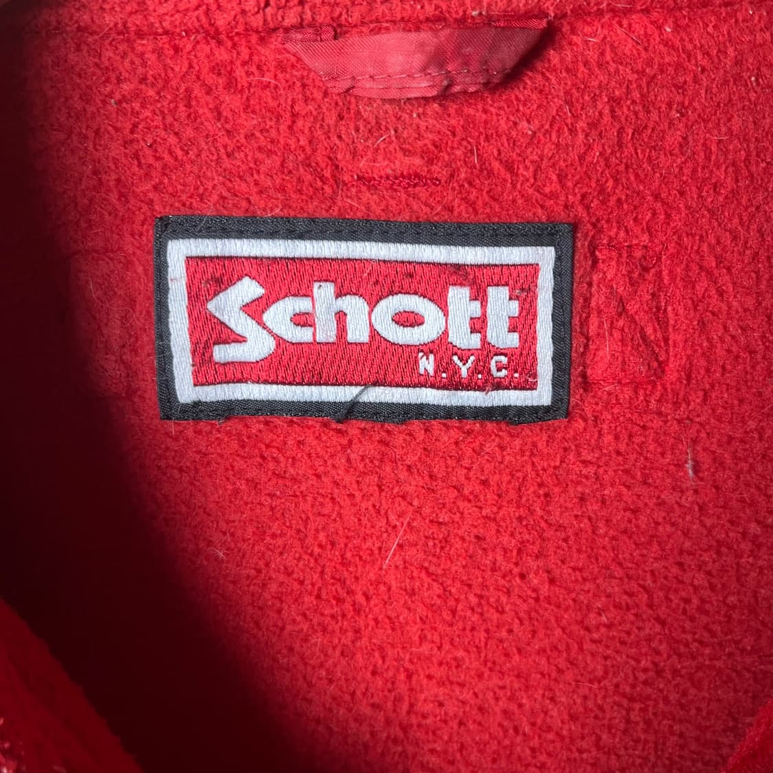 [Schott] 쇼트 로고 자수 집업 플리스 상품이미지5