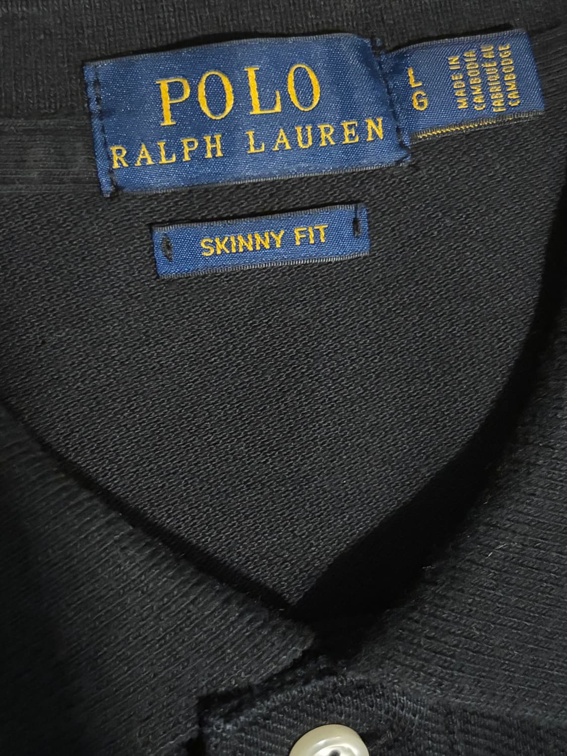 폴로 빅포니 스키니핏 카라티 반팔 블랙 상품이미지2