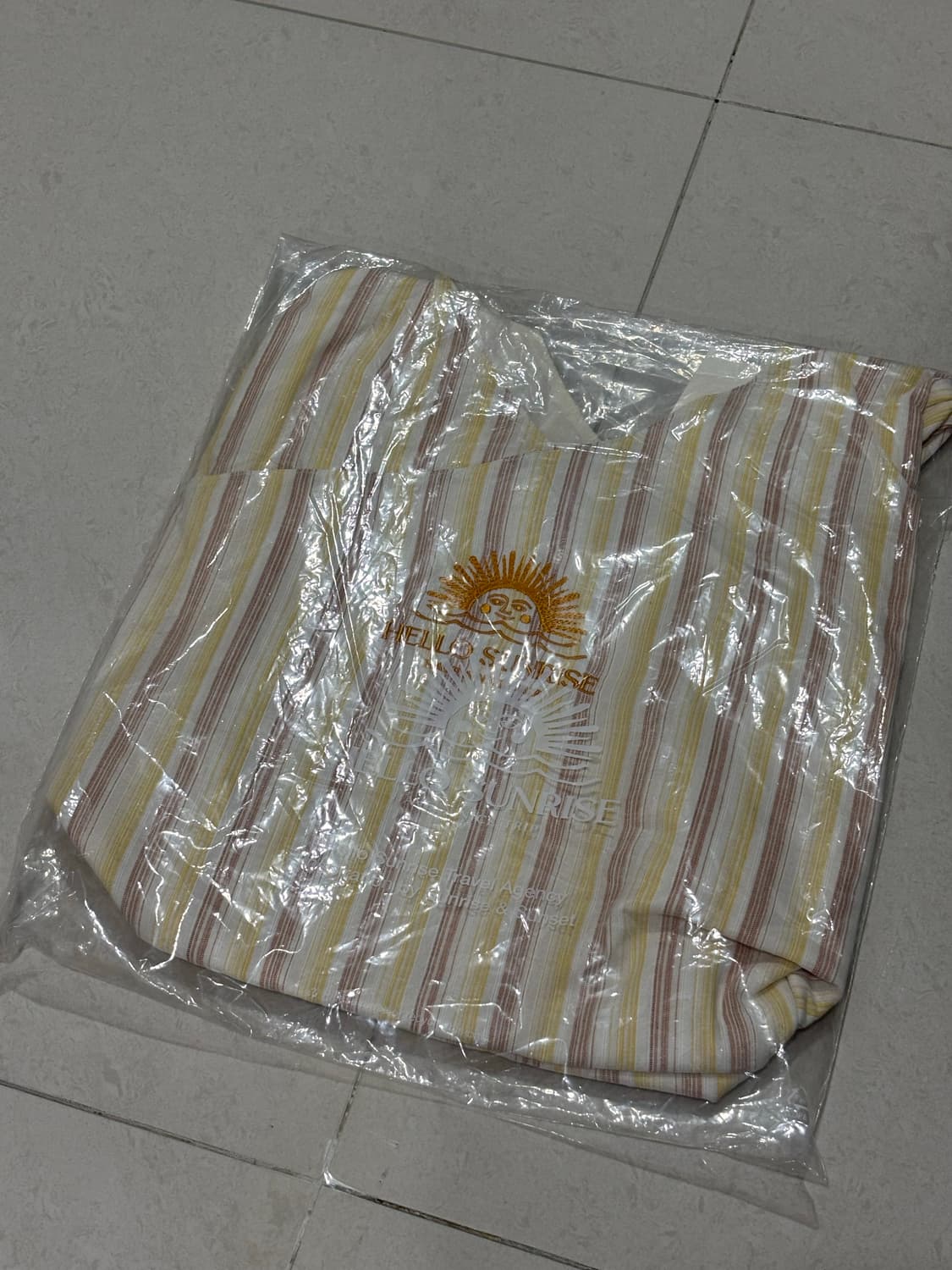 *새상품* 헬로선라이즈 3웨이 비키니 백 오렌지 멀티 스트라이프 상품이미지4