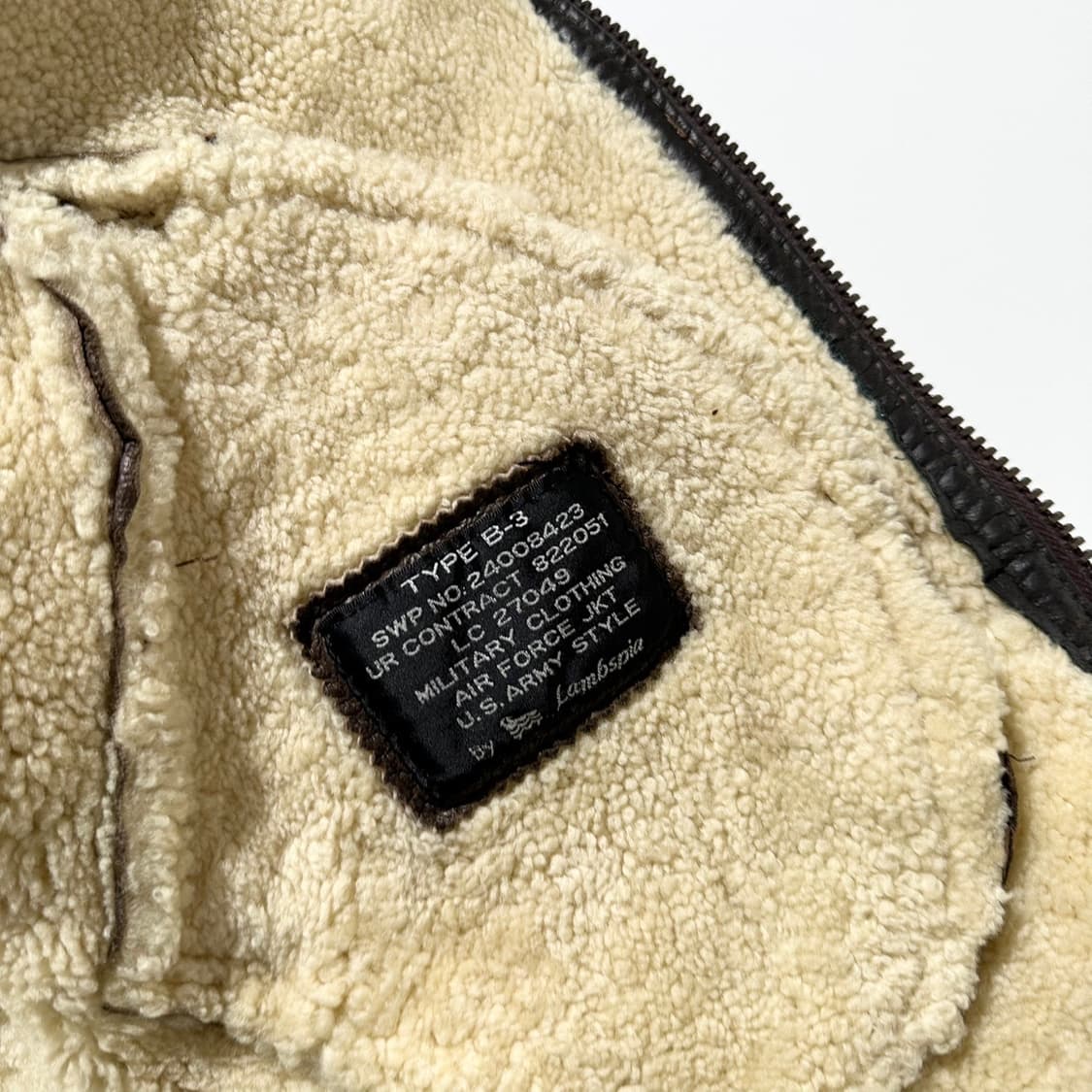 Lambspia B-3 램스킨 시어링 무스탕 봄버 자켓 상품이미지9