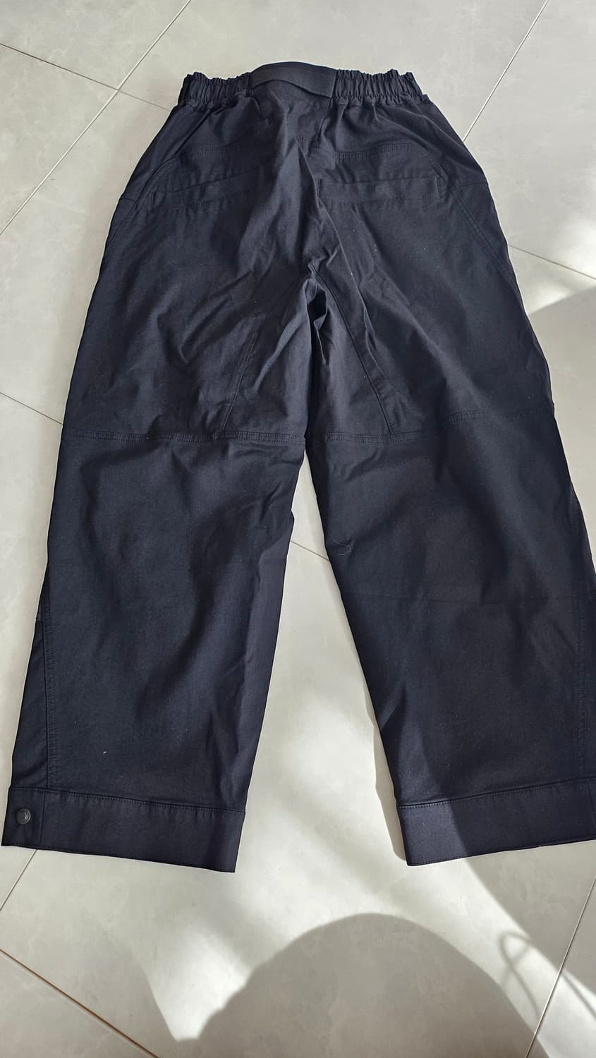 [78(30~32)] 시스템옴므 텍스처 블록 사이드 와이드 밴딩 팬츠 상품이미지4