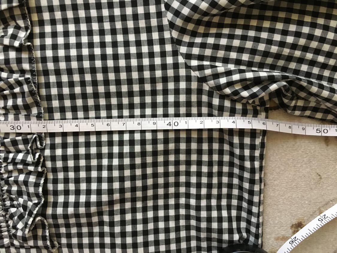 꼼데st 프릴 체크 7부 셔츠 상품이미지7