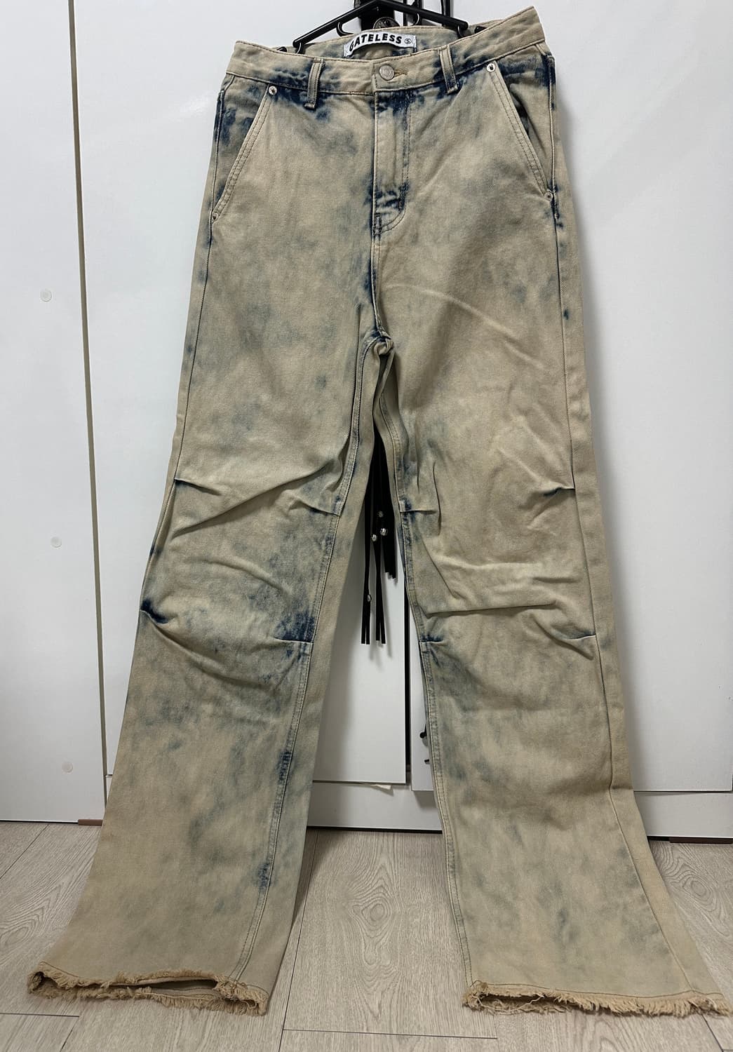 나염 핀턱 데님 팬츠 상품이미지1