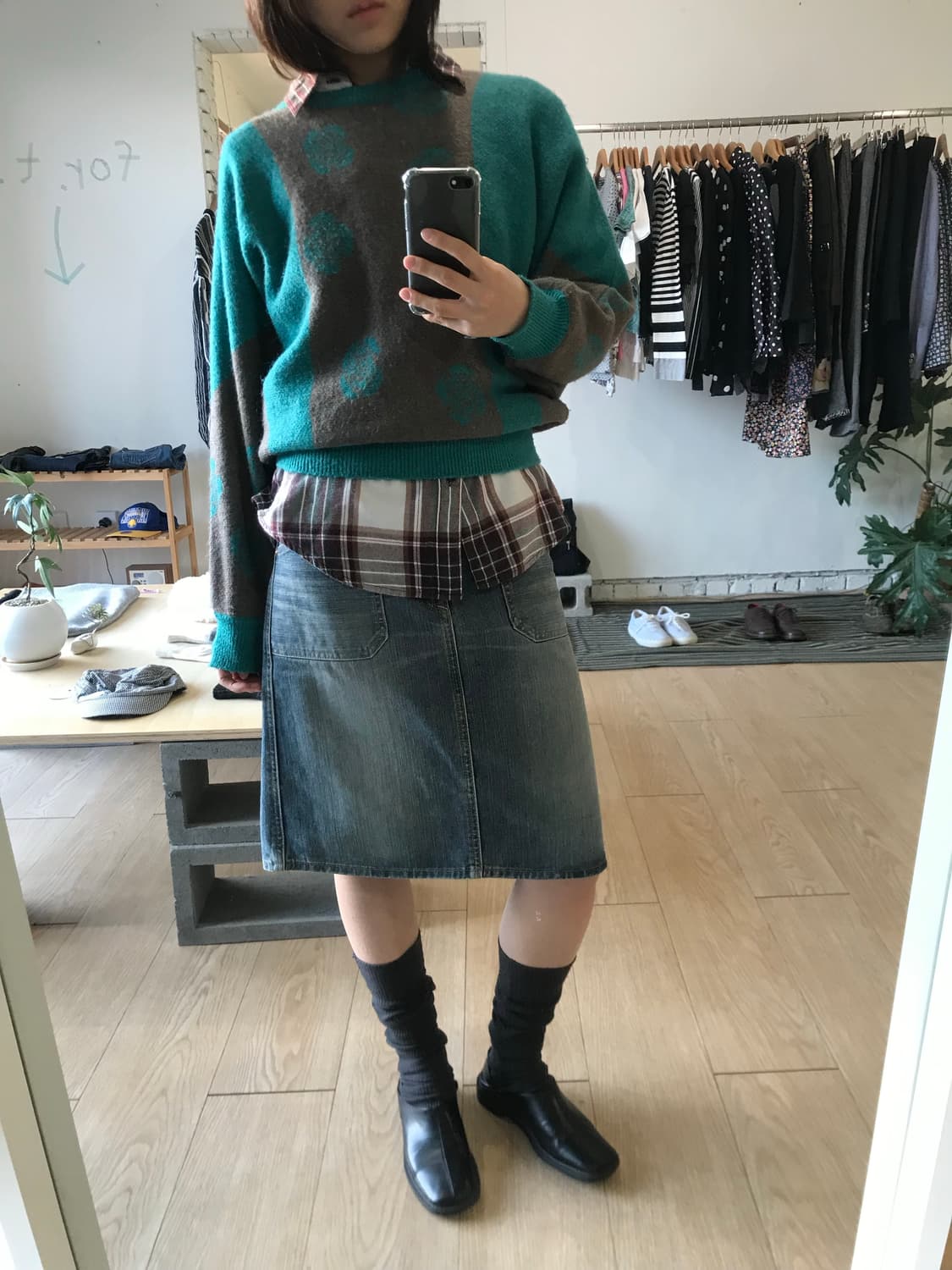 Vintage green knit 상품이미지4