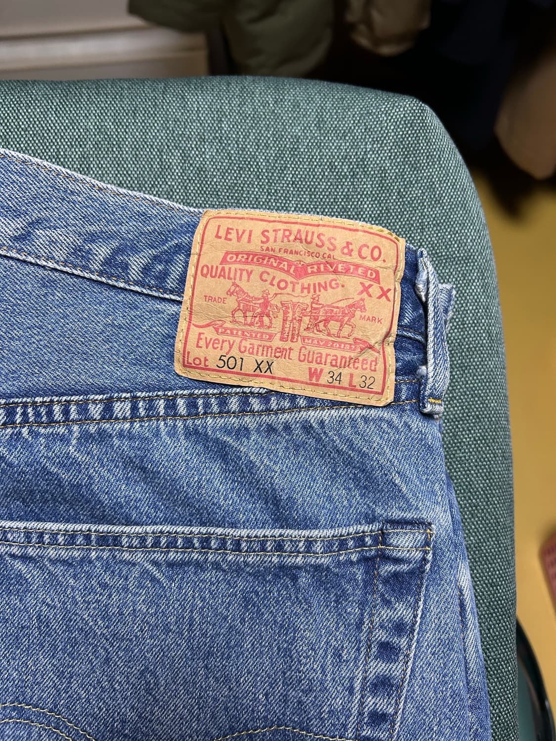 *사용감 적음*리바이스 LVC55501 블랙잭(허리34기장32) 상품이미지4