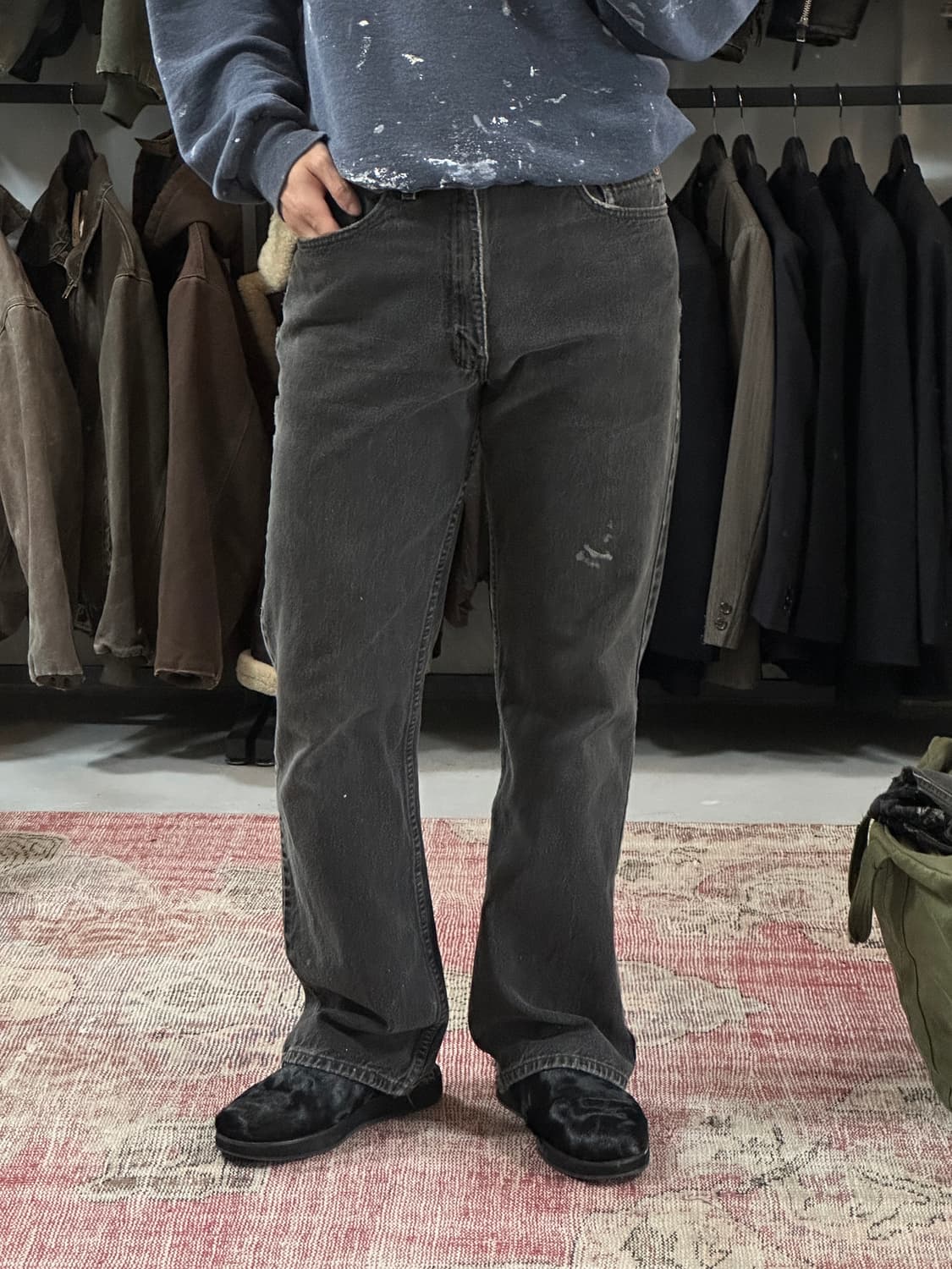 90's 리바이스 517 블랙 부츠컷 플레어진 상품이미지3