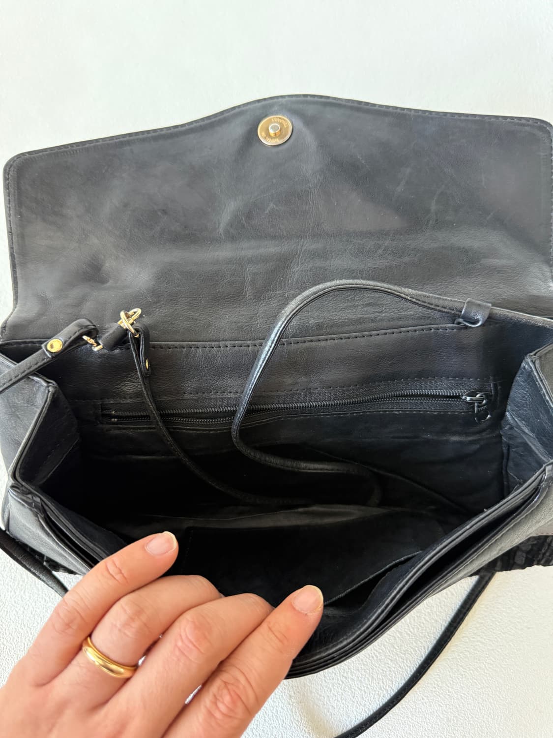 Pre owned 레더 숄더백 상품이미지5