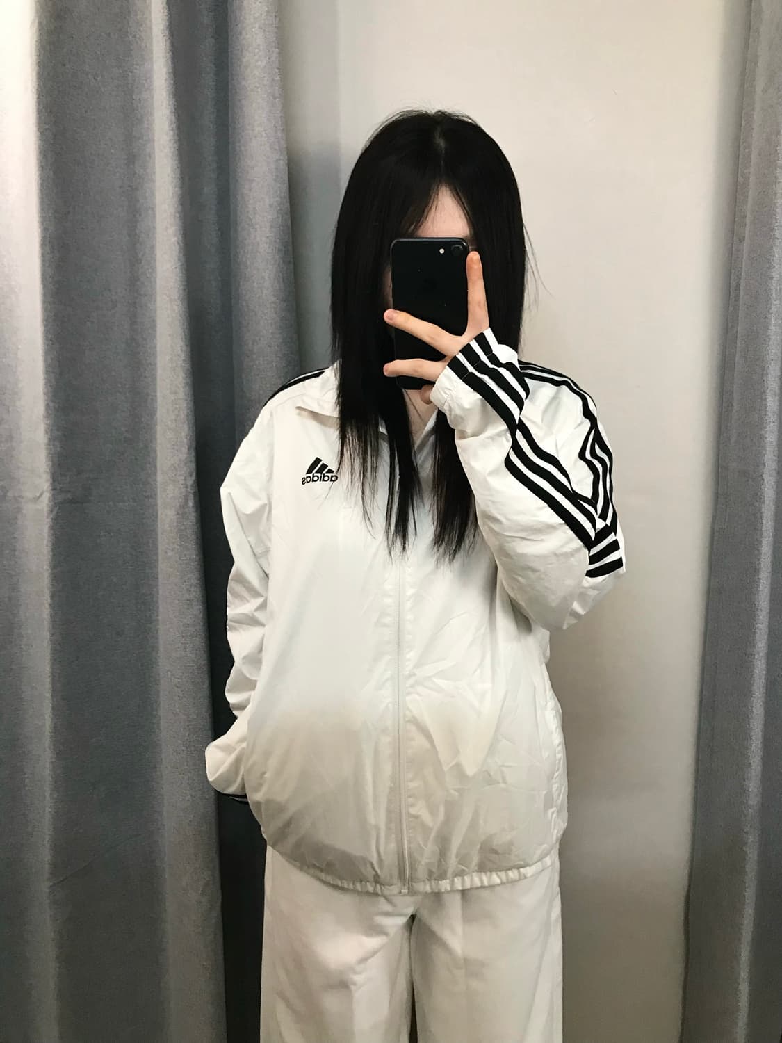 아디다스 WIND.RDY 바람막이 자켓 화이트 M 상품이미지1