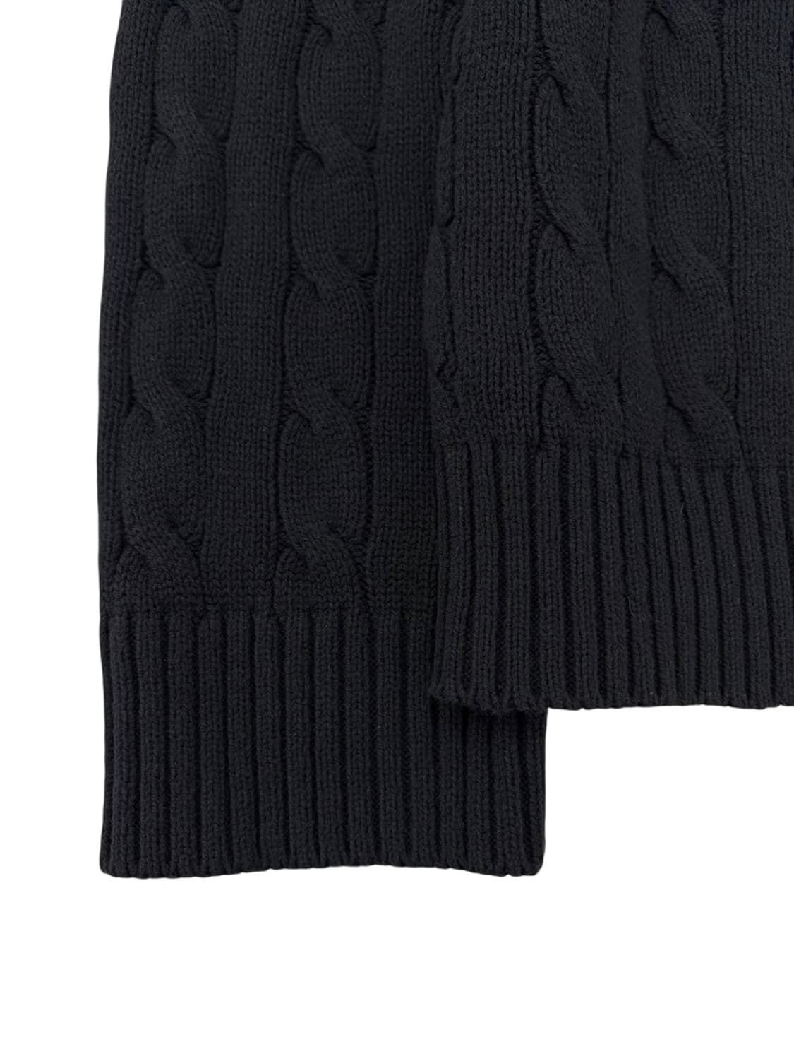 폴로 케이블니트 블랙 (XL) 상품이미지5