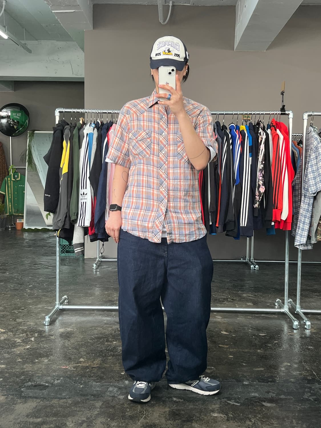 랭글러 웨스턴 체크 반팔 셔츠 상품이미지4