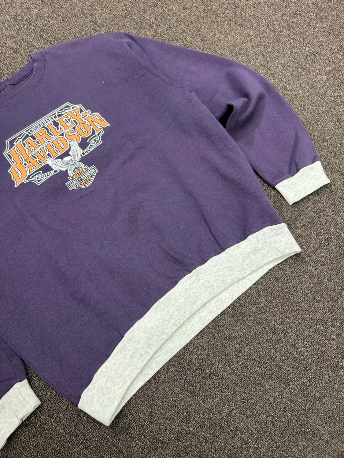 OS)Vintage 할리데이비슨 프린팅 기모 스웻셔츠 상품이미지3