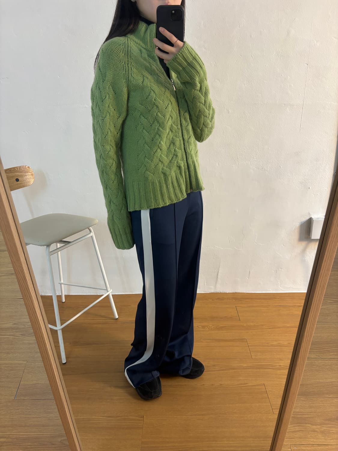 빈티지 케이블 니트 집 상품이미지4