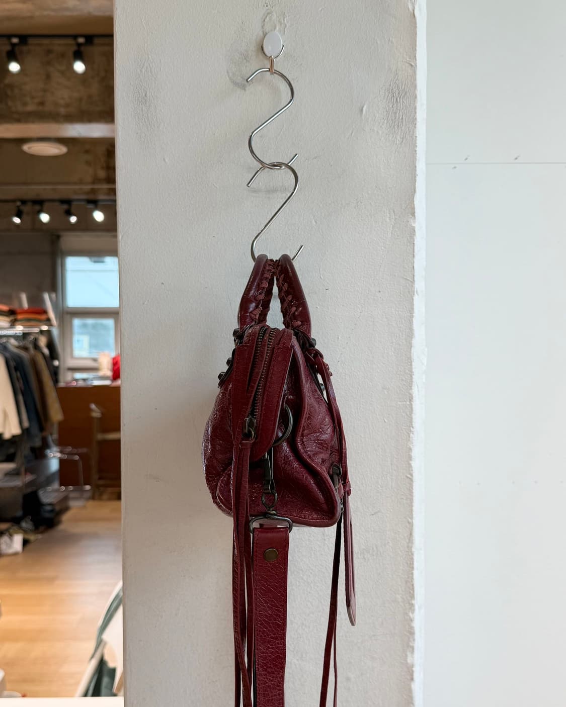 발렌시아가 다크버건디 르 시티 스몰 투웨이백 상품이미지5
