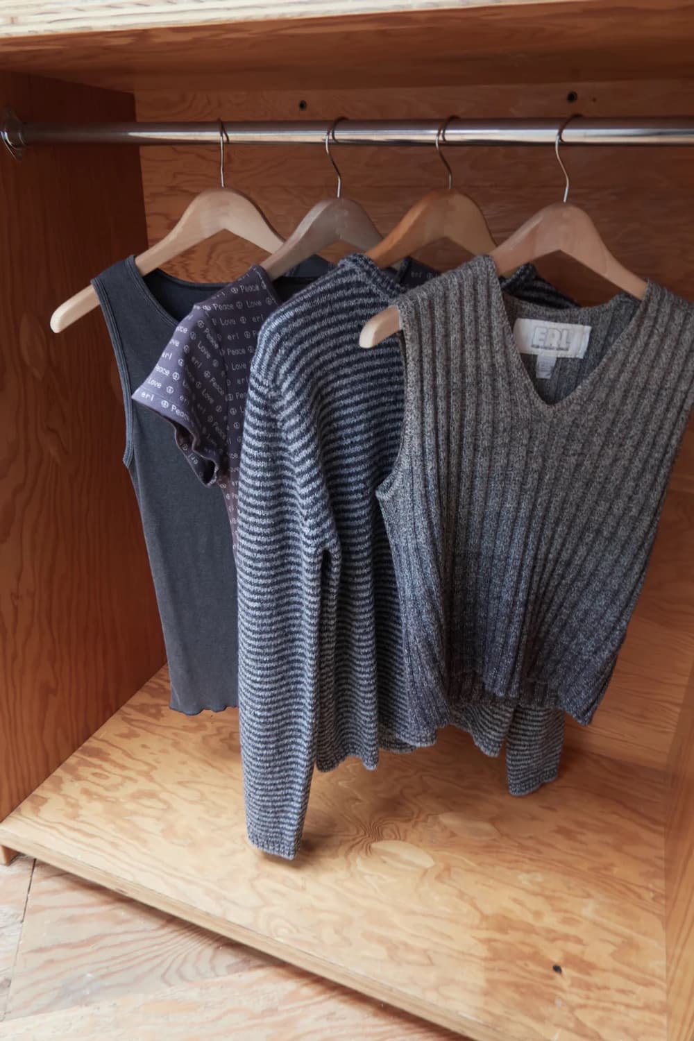 [S,M]이알엘 ERL 26ss 자카드 베이비 티셔츠 상품이미지3