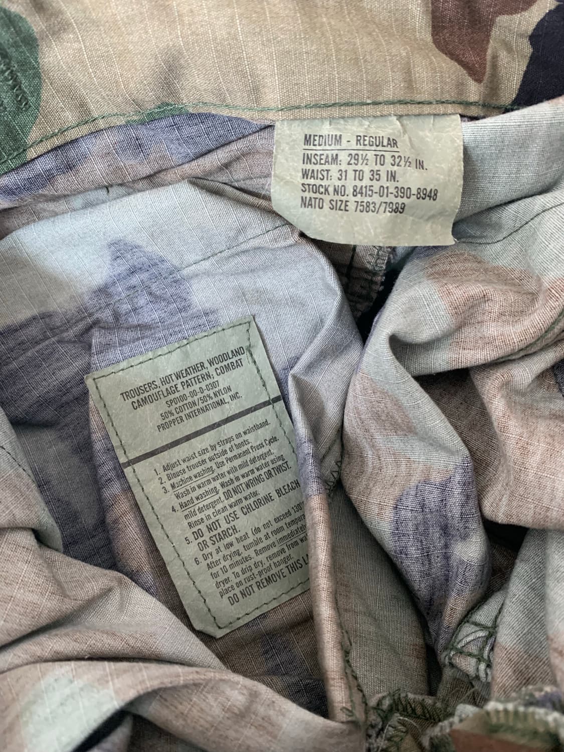 미군 오리지널 우드랜드 bdu 팬츠 MR 상품이미지4