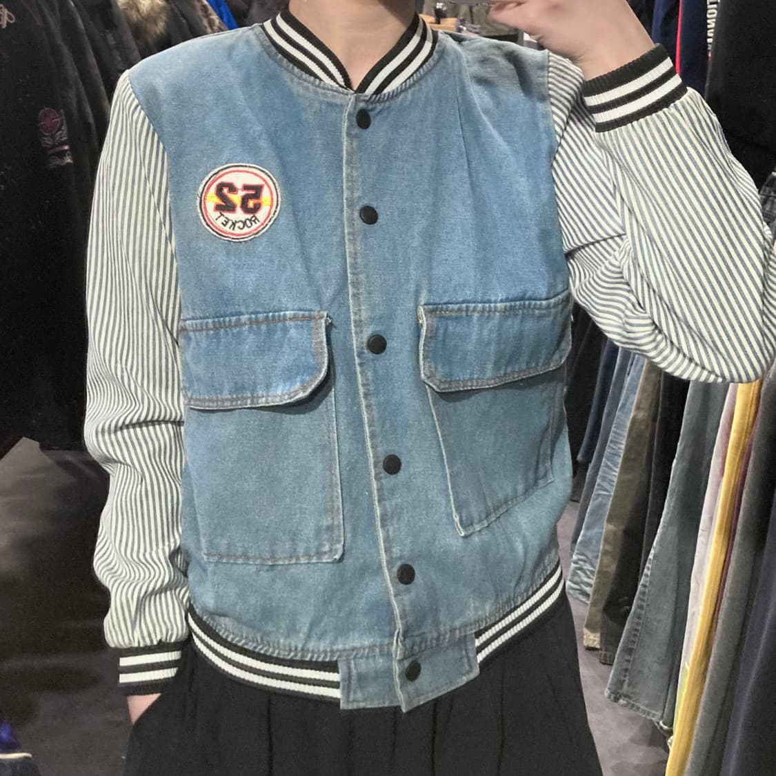 [IM]vtg 크롭 바시티 자켓 상품이미지4