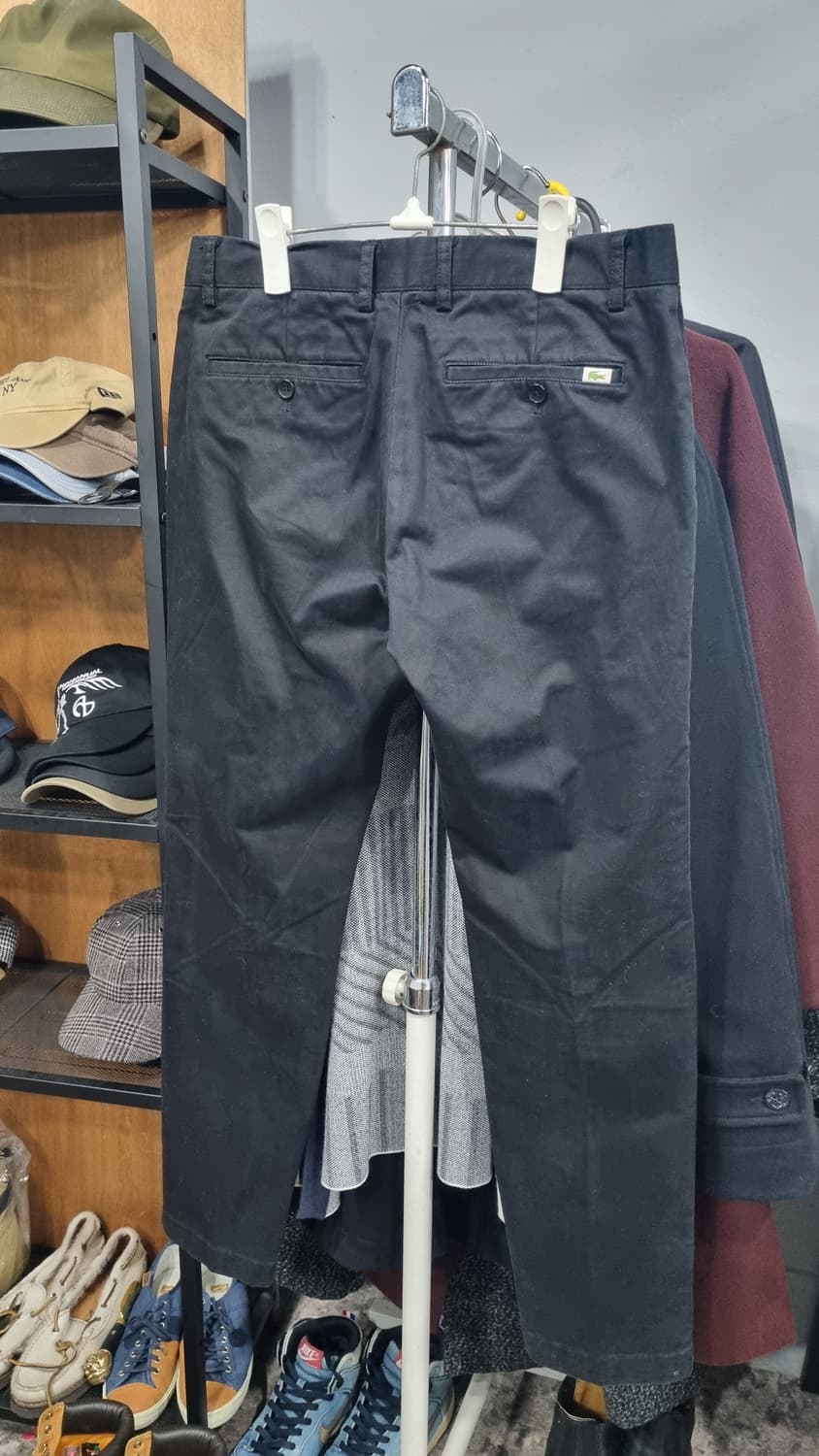 LACOSTE 검정 치노 면바지 허리반품40(30~31size) 길이98 상품이미지3