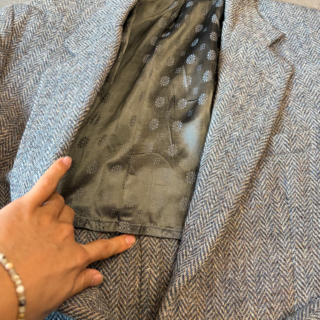 90s 90년대 미국 생산 해리스트위드 울 자켓 상품이미지6