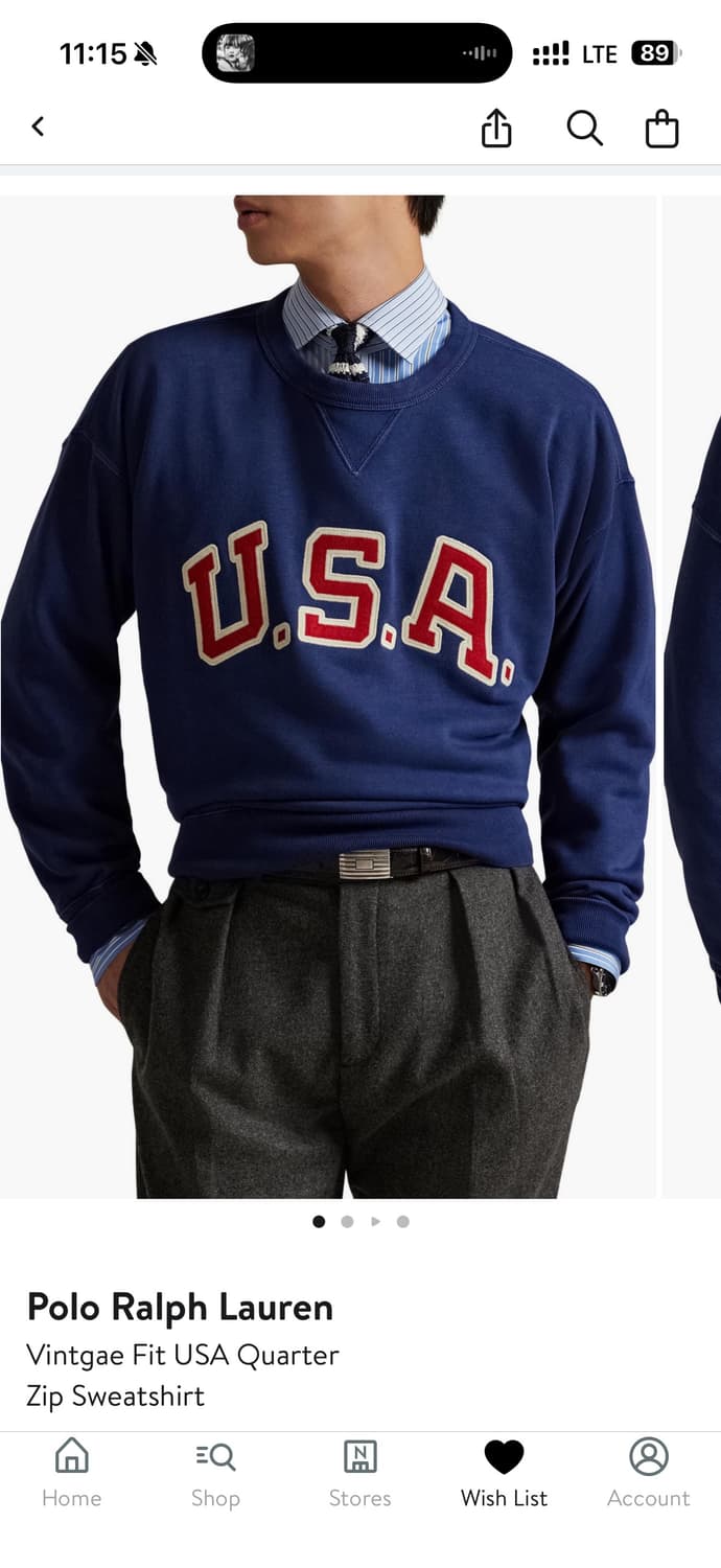 폴로 랄프로렌 USA 맨투맨 네이비 사이즈 스몰 새상품 정품 상품이미지4