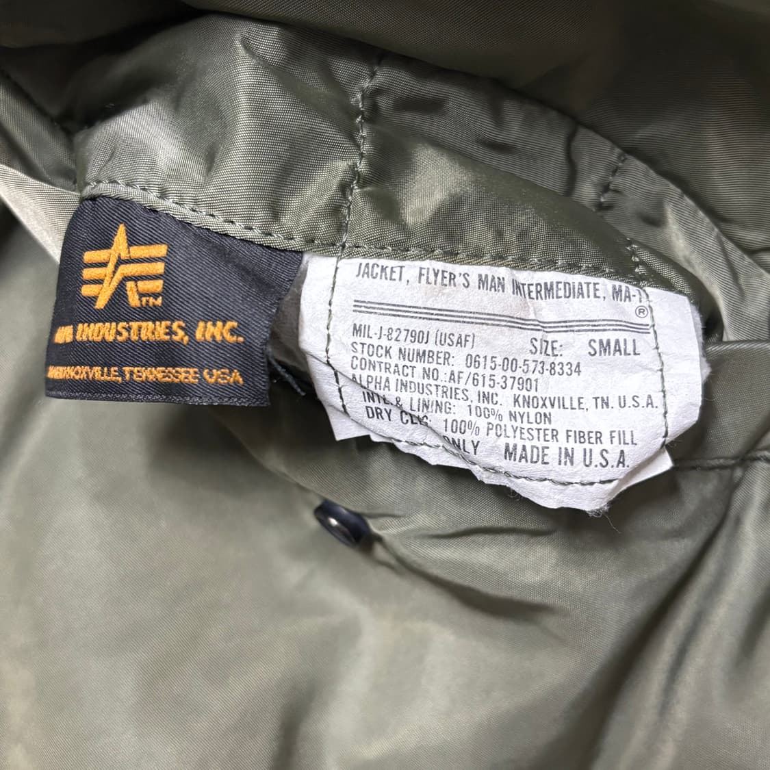 90’s Alpha Ma-1 Flight Jacket 알파 항공점퍼 상품이미지10