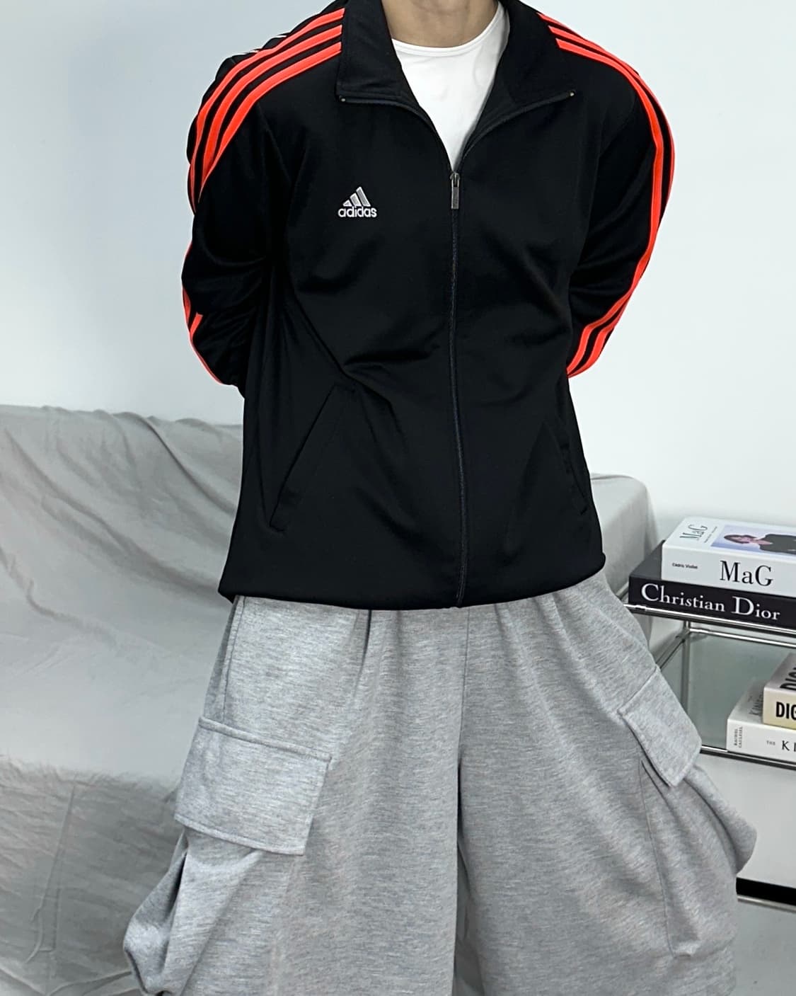 아디다스 블랙 트랙탑 져지 100 상품이미지3