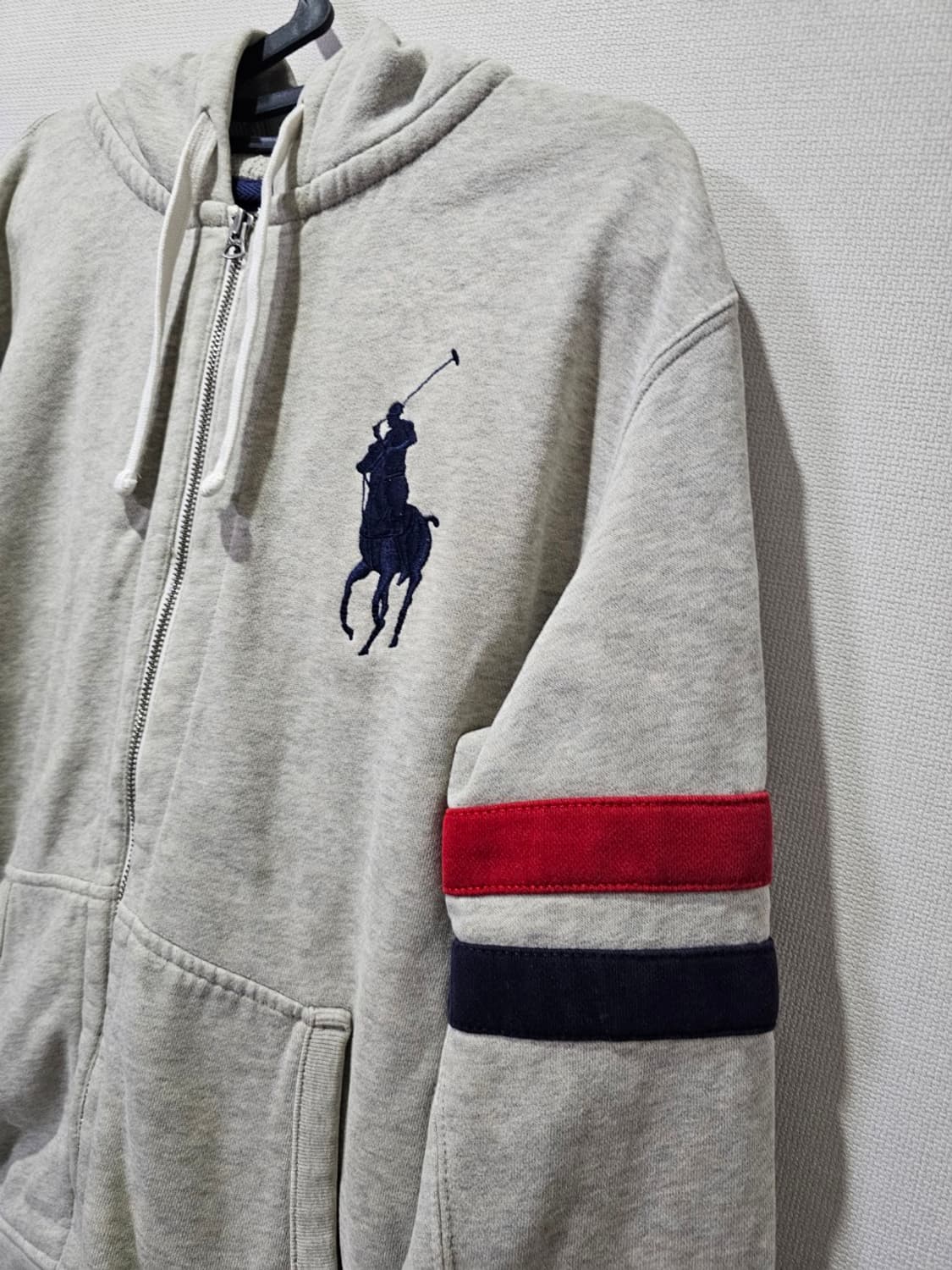 폴로 POLO 빅포니 그레이 후드집업 100~105 L~XL 상품이미지2