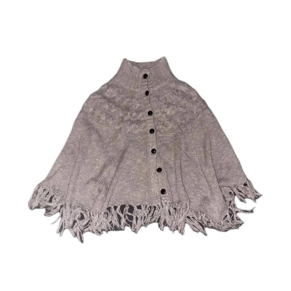 사와코 하이넥 케이프 가디건 상품이미지1