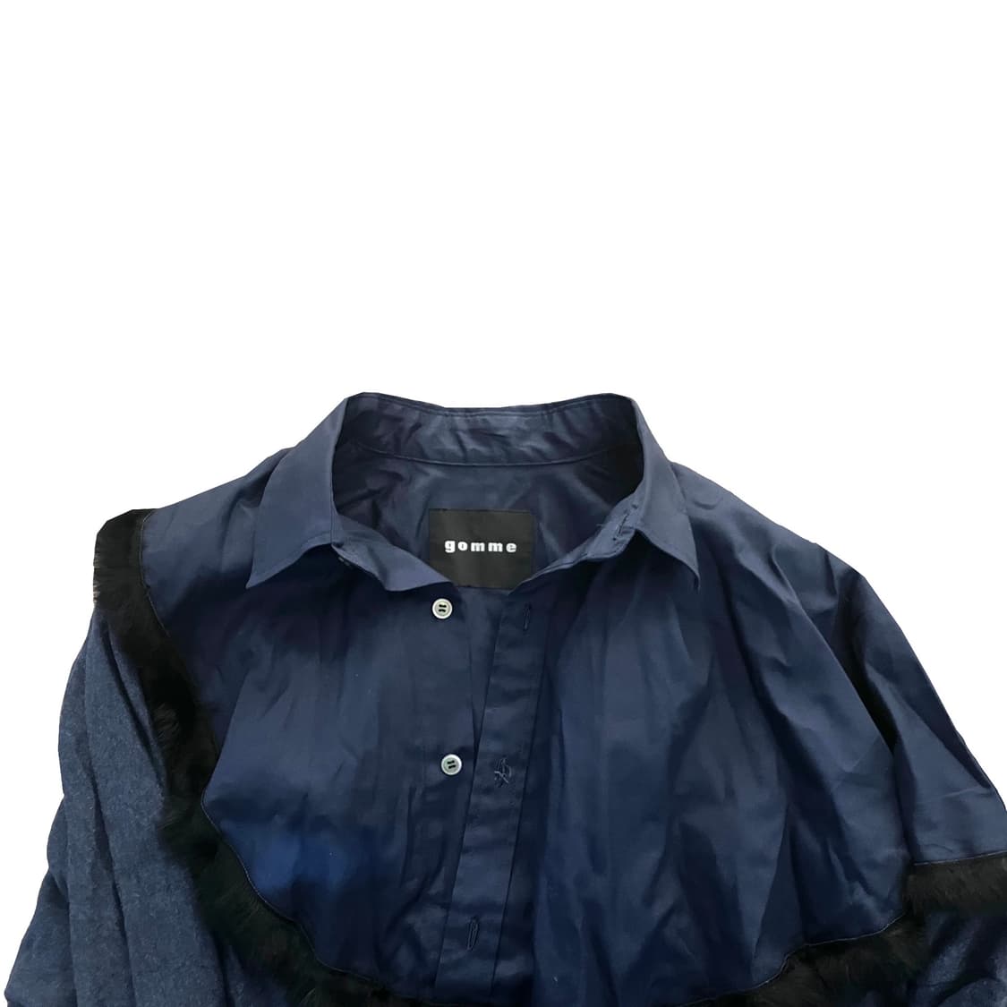 gomme 고무 믹스 셔츠 원피스 상품이미지1