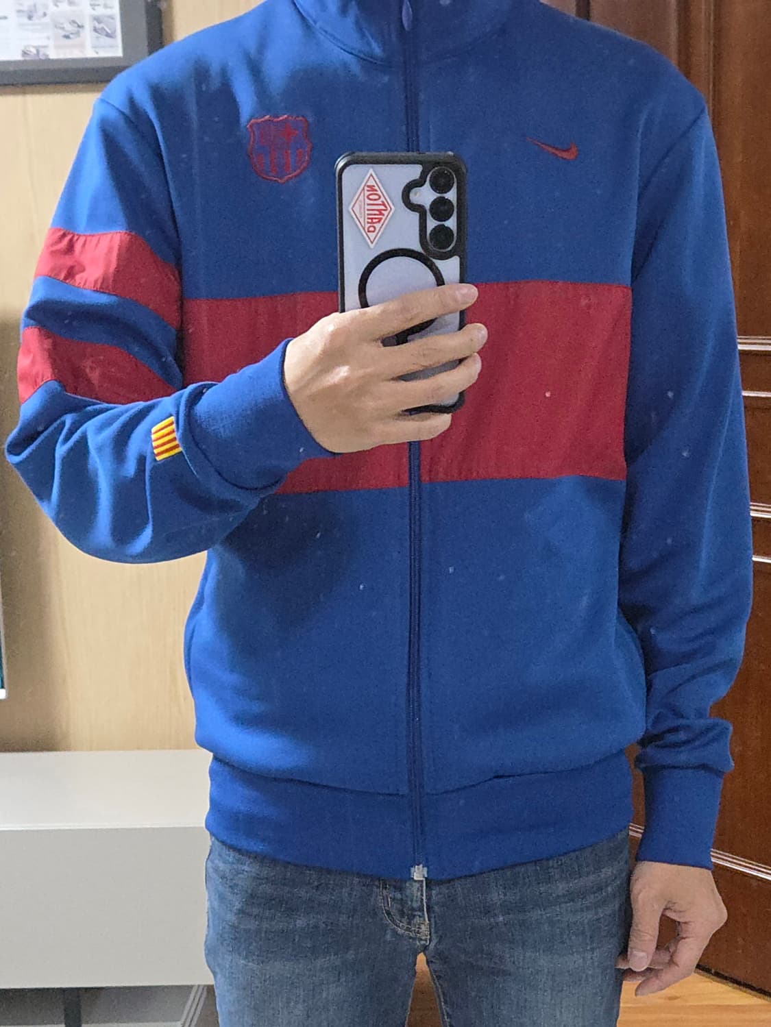 (착샷) 나이키 바르셀로나 유니폼 져지 트랙탑 레트로 09-10 상품이미지9