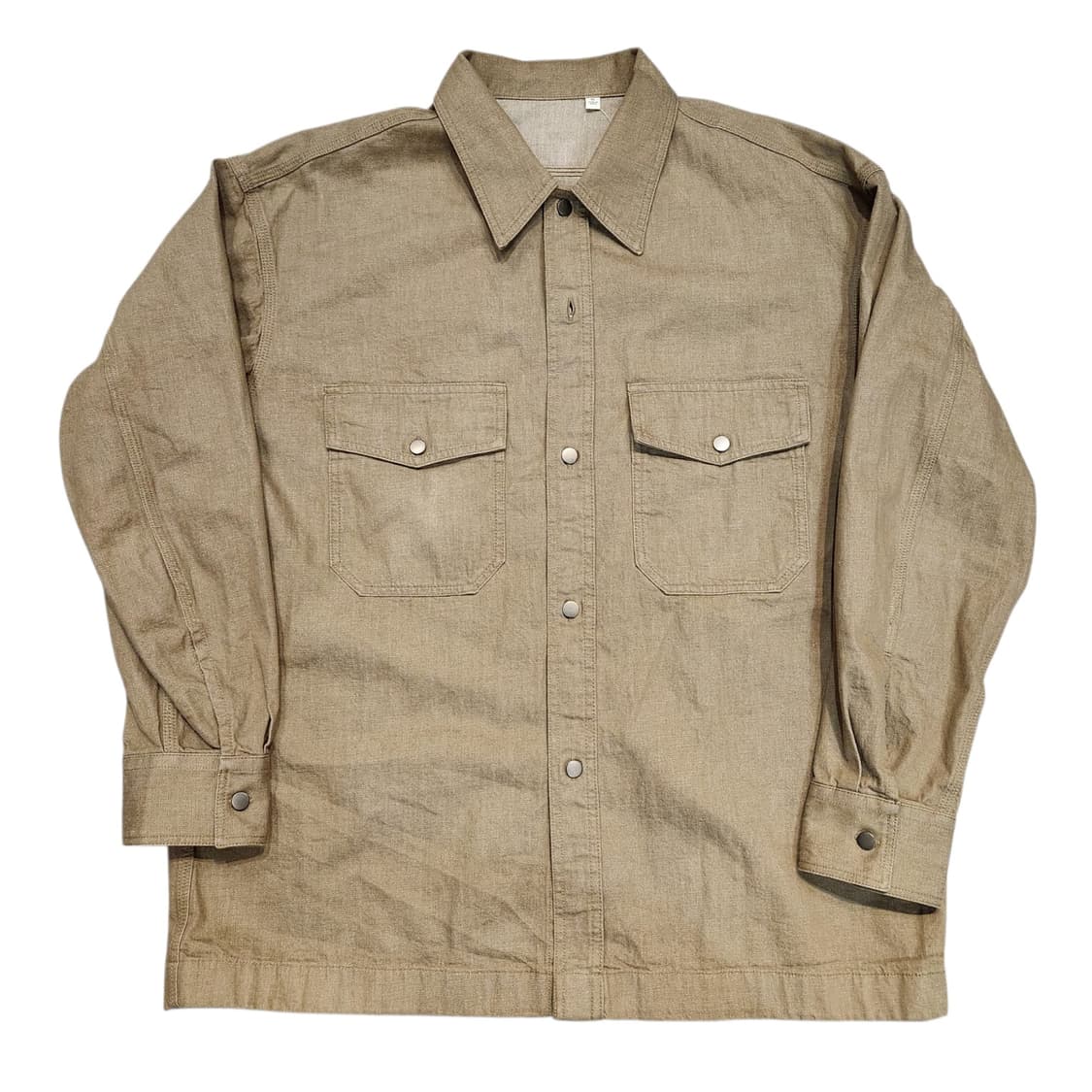 유니클로 베이지 워크 셔츠 자켓 XL 상품이미지1