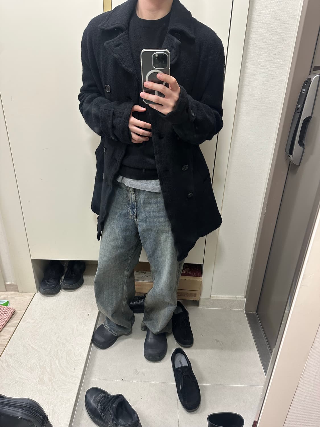 꼼데가르송 옴므 듀스 축융 피코트 L 상품이미지1