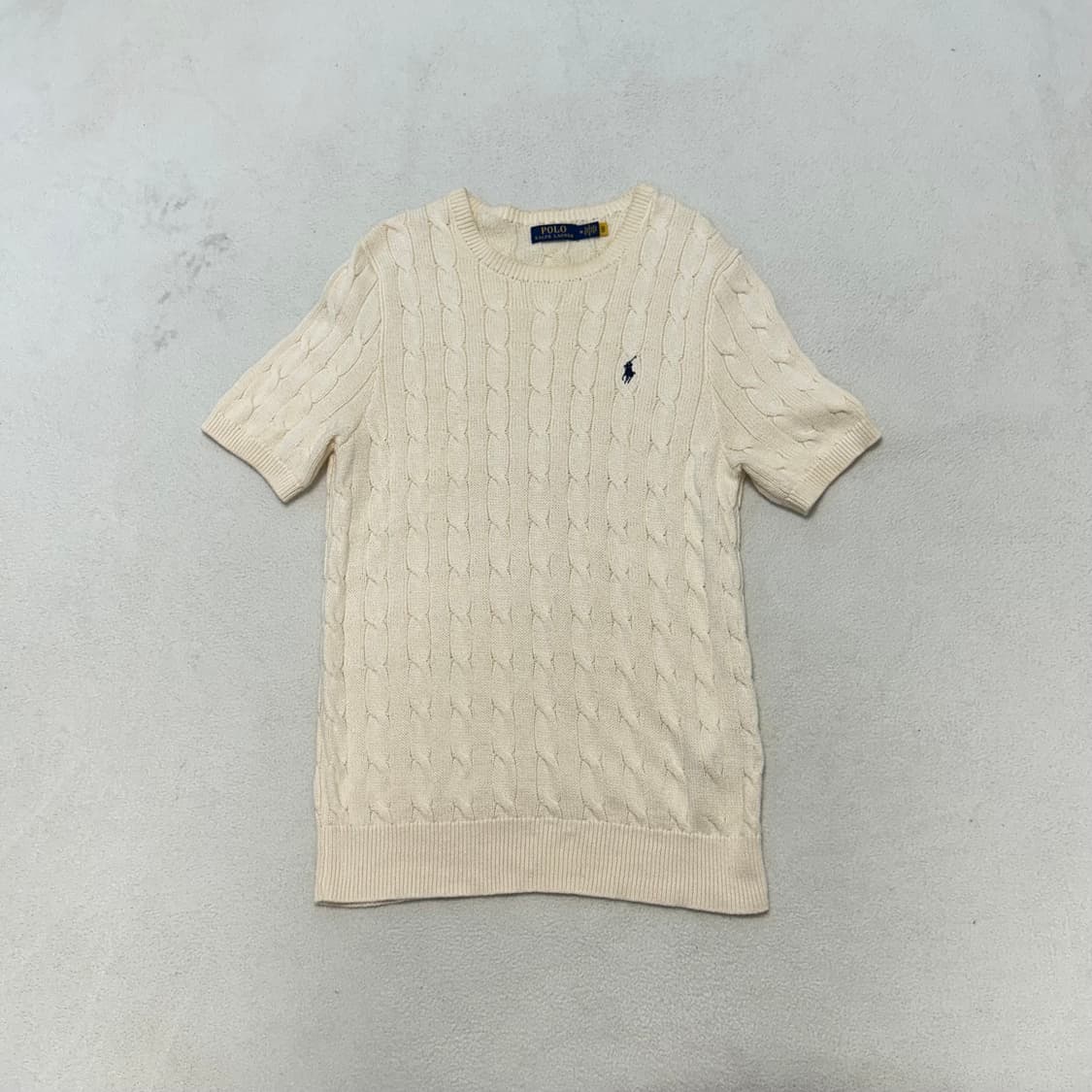 Polo ivory short-sleeve knit 상품이미지4