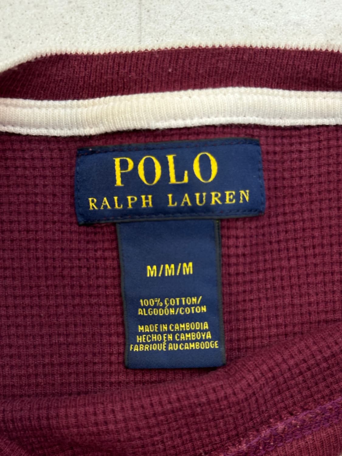 폴로 랄프로렌 와플 롱슬리브 M 남여공용 상품이미지3