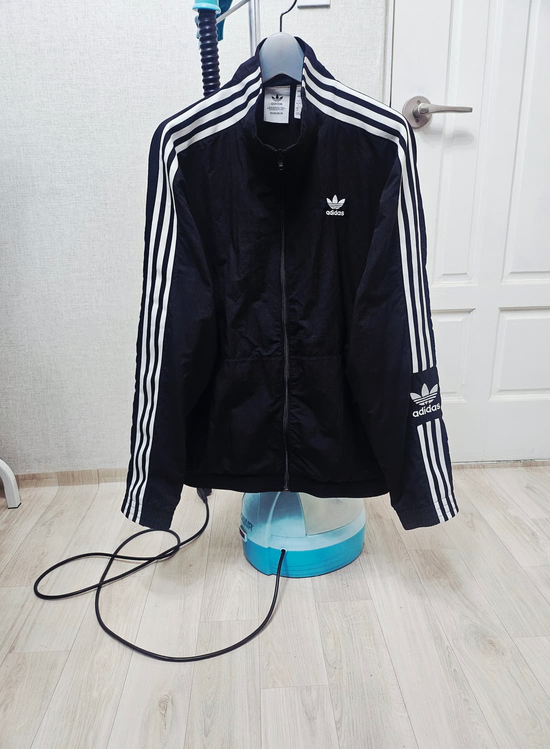 (95~100)M☆초대장급☆아디다스 파이어버드 락업[검흰]트랙탑 바람막이 상품이미지1