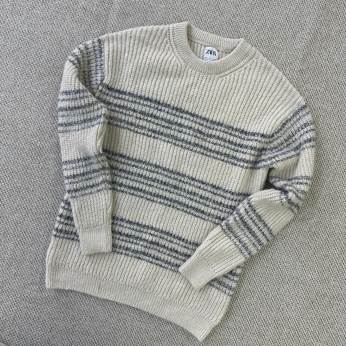 M 자라 스트라이프 크루넥 스웨터 0403D 상품이미지1