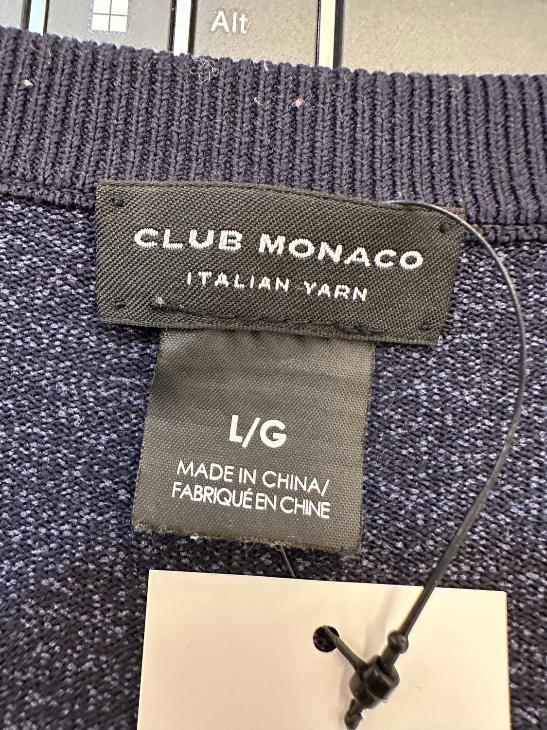 L) 클럽 모나코 네이비 얇은 라운드 티셔츠 상품이미지3