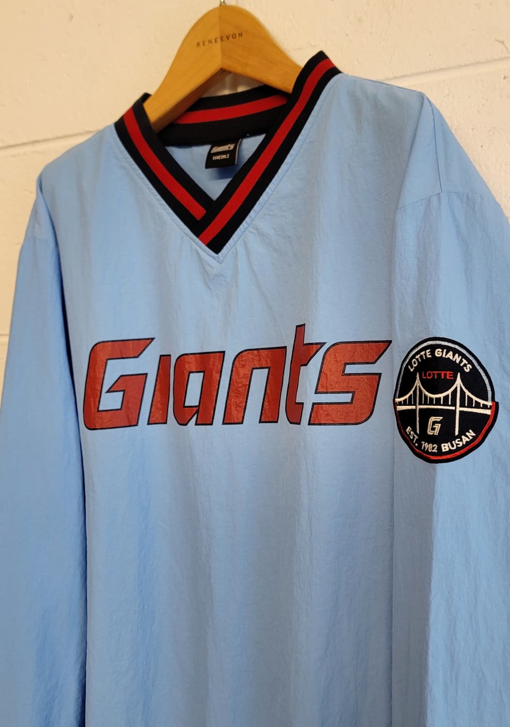 [110.XXL] 롯데자이언츠 바다 바람막이 웜업자켓 판매 상품이미지5