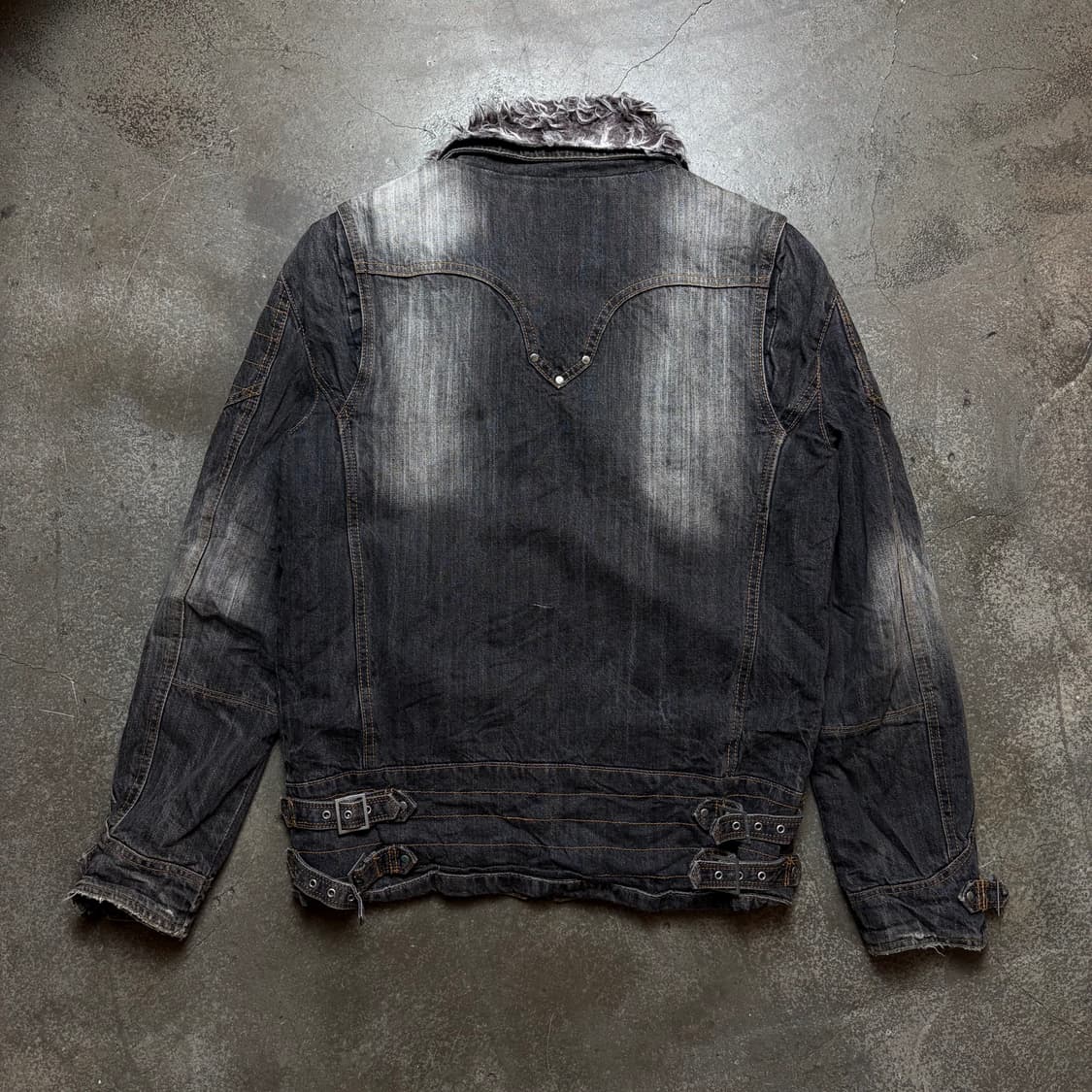 빈티지 퍼 데님 자켓 상품이미지5