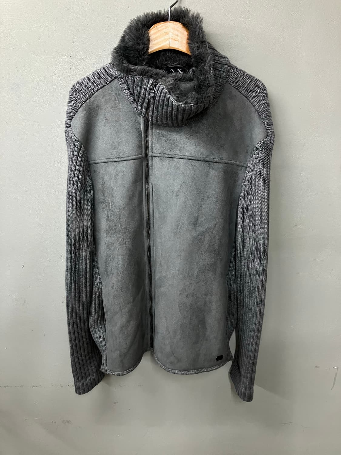 알마니 익스체인지 스웨이드 집업니트 상품이미지2