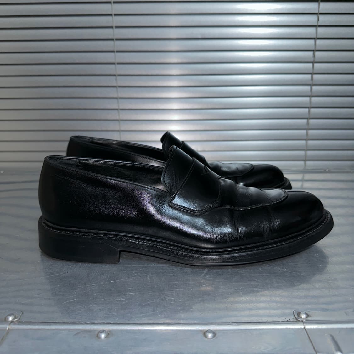 00s 빈티지 프라다 가죽 스톰퍼 로퍼 상품이미지6