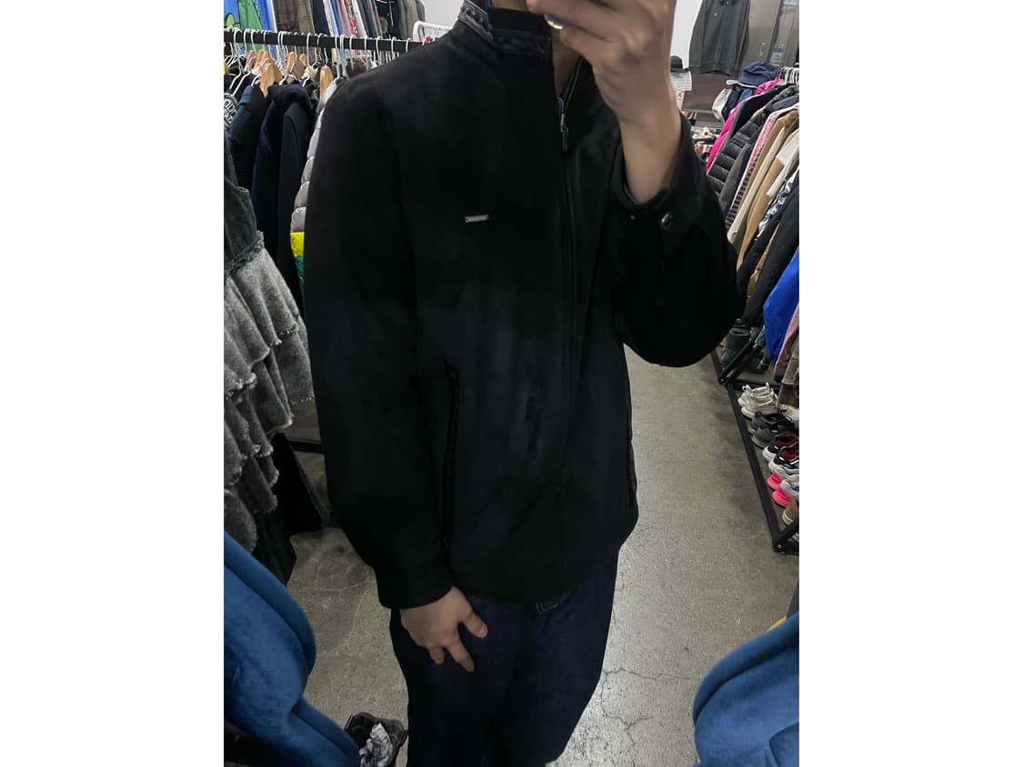 Leather Trim Suede Jacket 상품이미지2